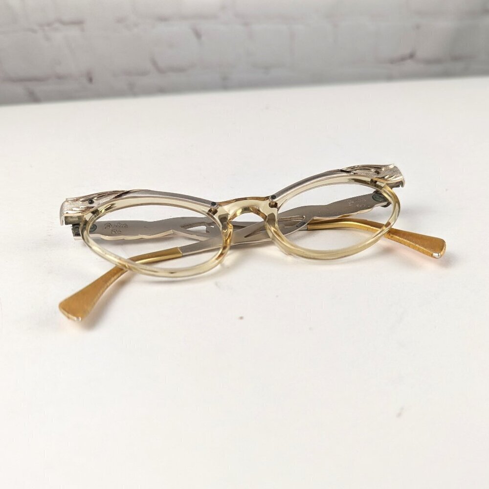 Vintage 50s Women's Cat Eye Glasses - Picture 2 of 16